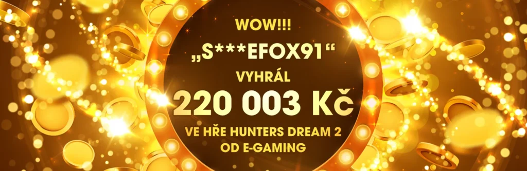 TOP výhra týdne: 220 003Kč na hrách od E-Gaming